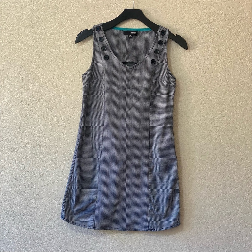 Brooklyn Industries 100% Cotton Pinstripe Mini Dress